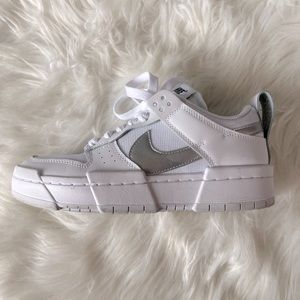 White Nike Dunk Low Disrupt